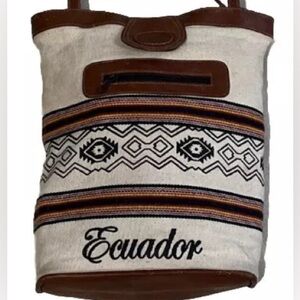 Ecuador Tote Purse Handbag Custom Made South American Design Unique Rare
